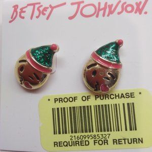 Betsey Johnson New Gold Elf Earrings